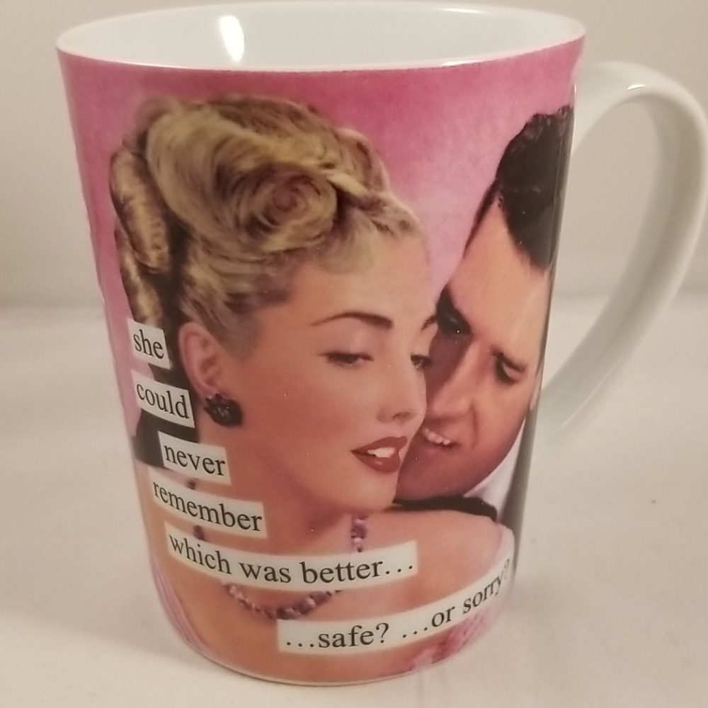 Anne Taintor, 12 oz Coffee Mug, "Safe or Sorry?"